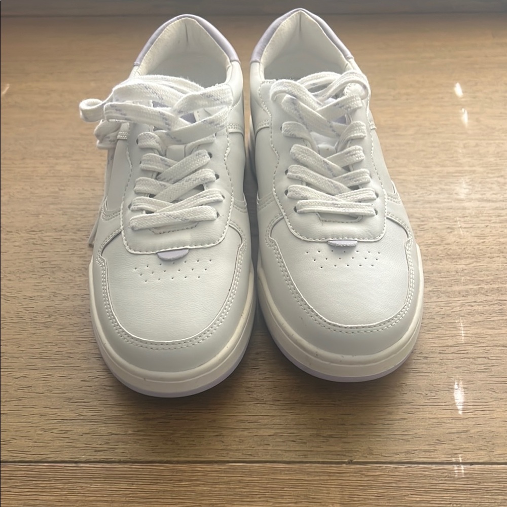 Madewell Chic White and Purple Sneakers